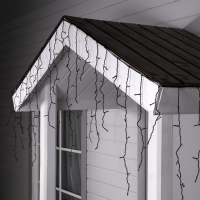 Гирлянда &laquo;Бахрома&raquo; 4 &times; 0.6 м, IP44, тёмная нить, 180 LED, свечение фиолетовое, 8 режимов, 220 В