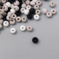 Бисер стекло 11/0 "Матовый. Меланж чёрно-белый" 10 гр Бисер стекло 11/0 "Матовый. Меланж чёрно-белый" 10 гр