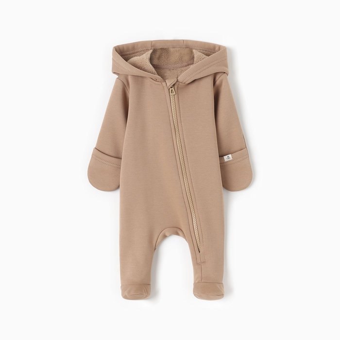 Комбинезон детский MINAKU, цвет кофейный, рост 56-62