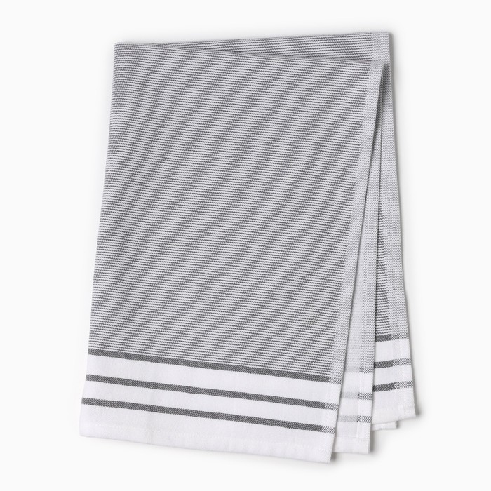 Полотенце Этель, цв. тёмно-серый, 50х70 см, 100% хл