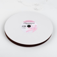 Лента бархатная, 10 мм, 18 ± 1 м, цвет коричневый №119 Лента бархатная, 10 мм, 18 ± 1 м, цвет коричневый №119