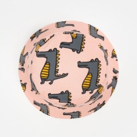 Панама детская MINAKU "Крокодилы", цвет розовый, р-р 52-54