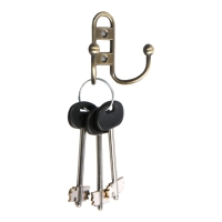 Крючок мебельный ТУНДРА TKD017, двухрожковый, бронза