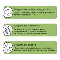 Материал укрывной, 5 &times; 3,2 м, плотность 42 г/м&sup2;, спанбонд с УФ-стабилизатором, белый, Greengo, Эконом 30%