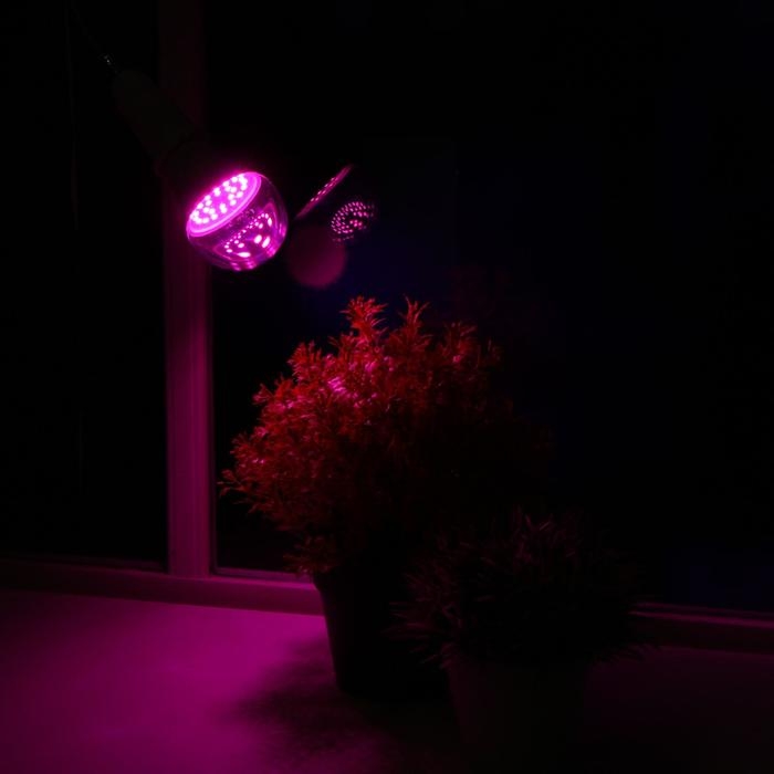 Фитолампа светодиодная Uniel, А60, Е27, 9 Вт, 250 В, 220&deg;, мультиспектральная