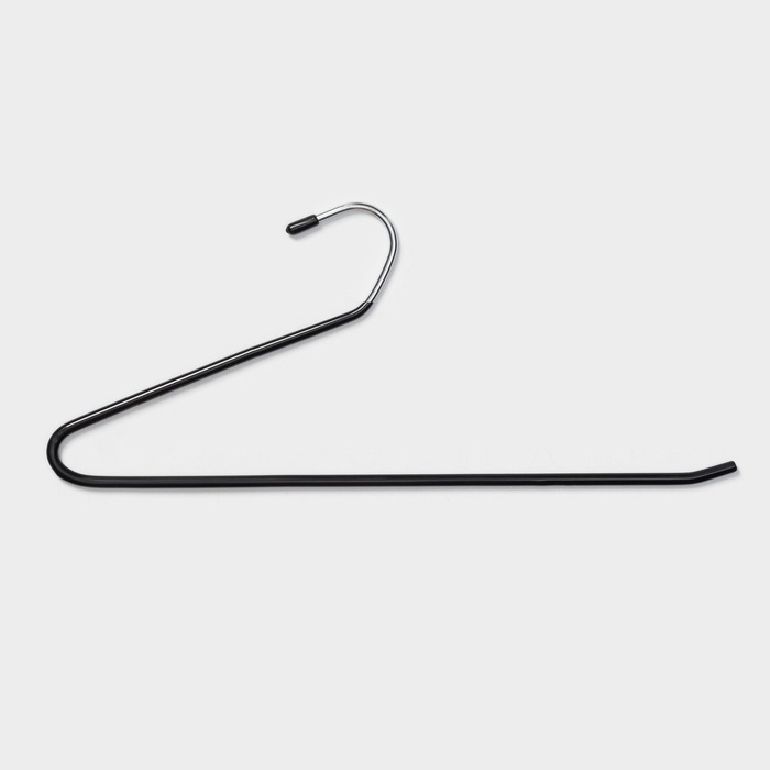 Плечики - вешалки для брюк и юбок антискользящие, одноуровневые, 14,5×35 см, 5 шт, цвет чёрный Плечики - вешалки для брюк и юбок антискользящие, одноуровневые, 14,5×35 см, 5 шт, цвет чёрный