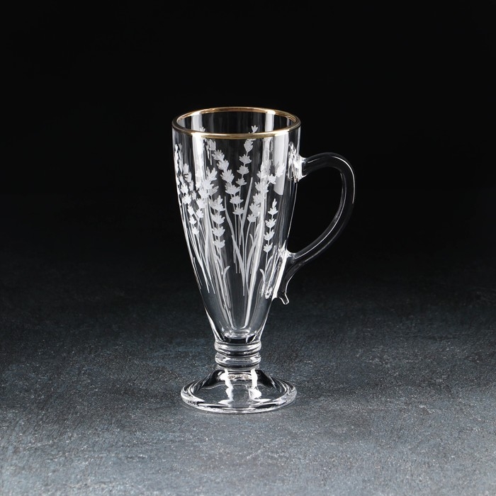 Кружка &laquo;Лаванда&raquo;, стеклянная, 250 мл