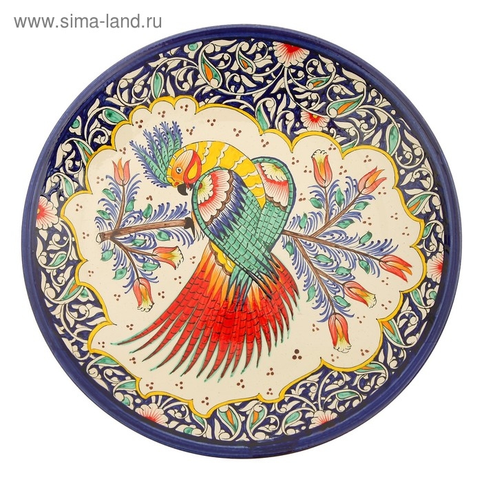 Ляган Риштанская Керамика Ляган Риштанская Керамика "Жар-птица", 41 см, микс