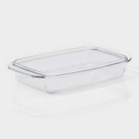 Кастрюля из жаропрочного стекла для запекания Доляна «Утятница», 2,9 л, 24,5×20,5×13,5 см, с крышкой Кастрюля из жаропрочного стекла для запекания Доляна «Утятница», 2,9 л, 24,5×20,5×13,5 см, с крышкой