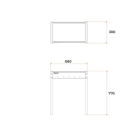 Мангал "MAH 201" 67,6 х 39,7 х 76,7 см, 2 мм