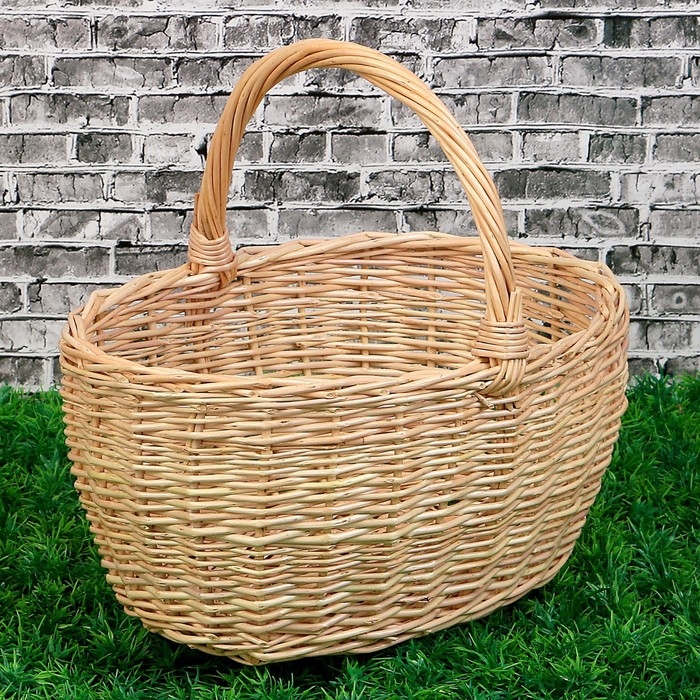 Корзина &laquo;Ягодное лукошко&raquo;, дно:24х16 см, верх: 28х23 см, H=14/27 см, лоза
