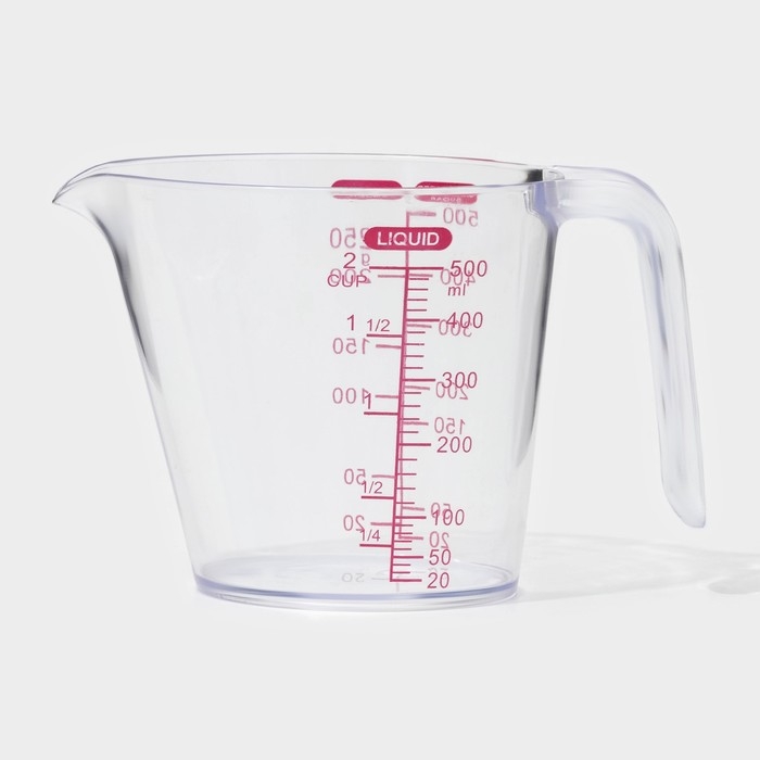 Стакан мерный, 500 мл, 16×9,7×11 см, цвет прозрачный Стакан мерный, 500 мл, 16×9,7×11 см, цвет прозрачный