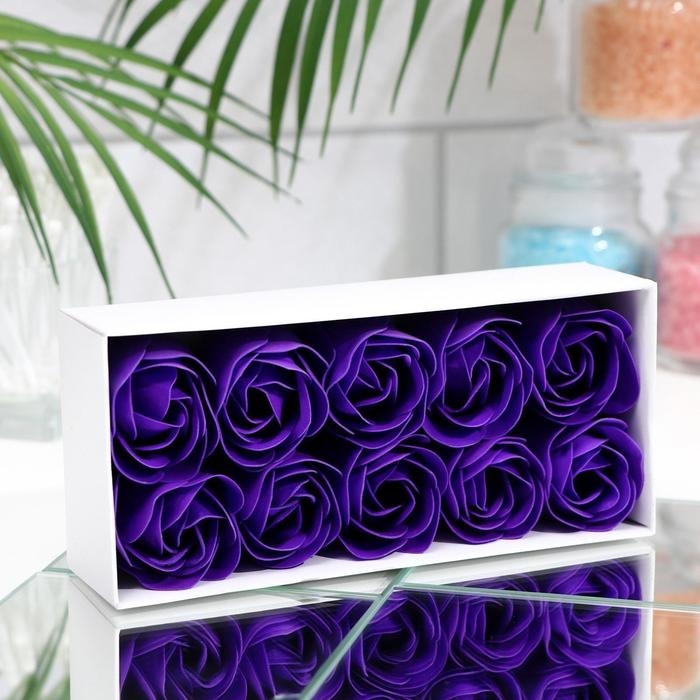 Мыльные розочки, фиолетовые, набор 10 шт.