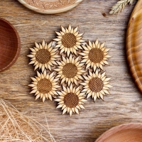 Подставка под горячее «Подсолнух», D=11 см, можжевельник Подставка под горячее «Подсолнух», D=11 см, можжевельник