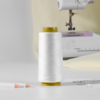 Нитки 40/2, 1500 м, цвет белый Нитки 40/2, 1500 м, цвет белый