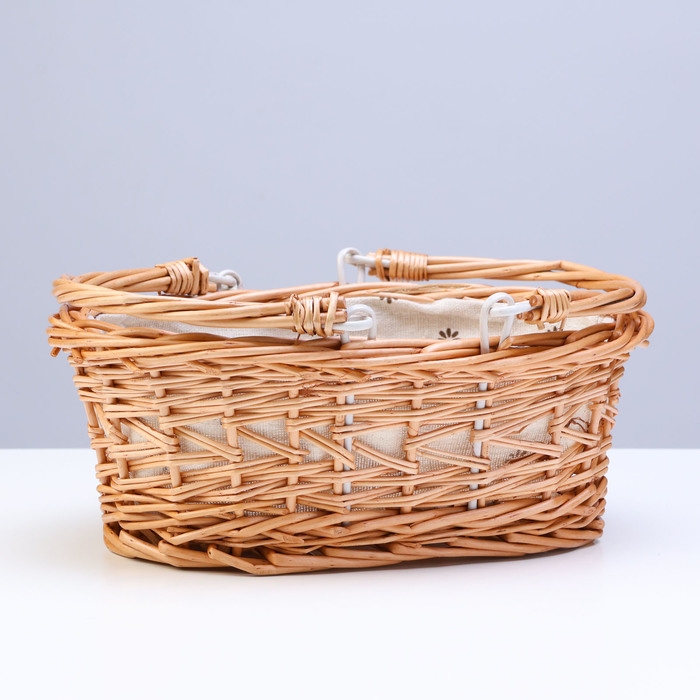 Корзина декоративная Корзина декоративная "Ромашка", 25 х 18 х 9 см, водный гиацинт