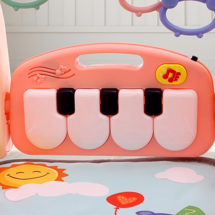 Развивающий коврик-каталка &laquo;Сафари&raquo;, 2 в 1, звуковые эффекты, цвет красный