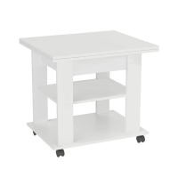 Стол журнальный раскладной Стандарт, 600(1200)х700х638, Белый Стол журнальный раскладной Стандарт, 600(1200)х700х638, Белый