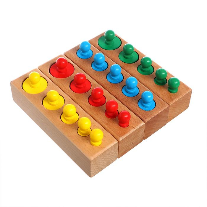 Развивающий набор цилиндров &laquo;Больше-меньше&raquo;, цветные MSN17065