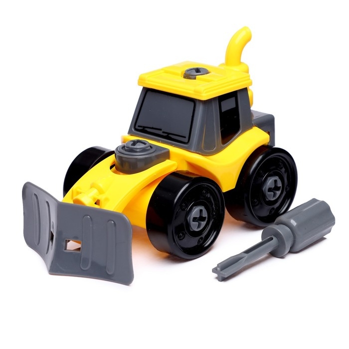 Конструктор винтовой &laquo;Трактор&raquo;, с отверткой, 22 детали, МИКС