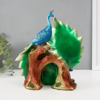 Сувенир полистоун "Два зелёных павлина" стразы 25,5х14х24 см