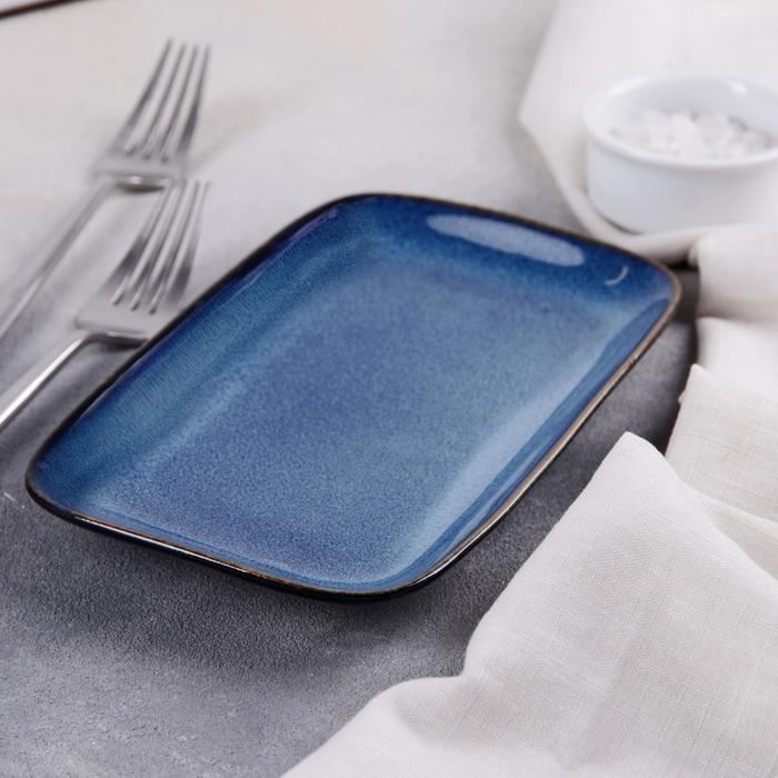 Блюдо керамическое прямоугольное «Лунная тропа», 19×11 см Блюдо керамическое прямоугольное «Лунная тропа», 19×11 см