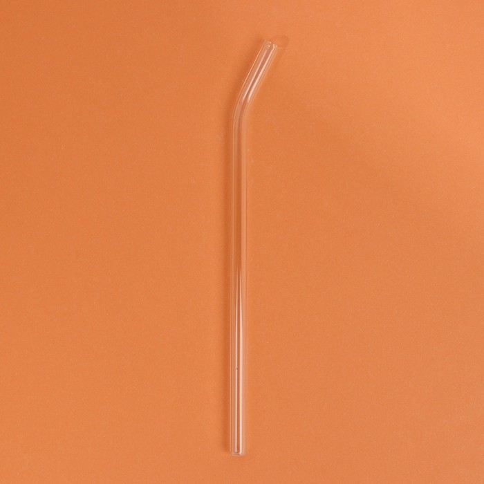 Набор стеклянных трубочек для коктейля, 20 см, 6 шт, цвет прозрачный
