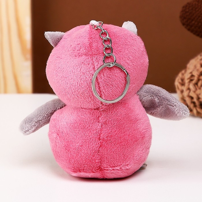 Мягкая игрушка «Сова с серым клювиком», на брелоке, 10 см, цвета МИКС Мягкая игрушка «Сова с серым клювиком», на брелоке, 10 см, цвета МИКС