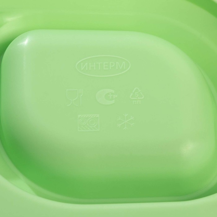 Блюдо для шашлыка с соусницей 30,3×21×2,5 см, цвет зеленый Блюдо для шашлыка с соусницей 30,3×21×2,5 см, цвет зеленый