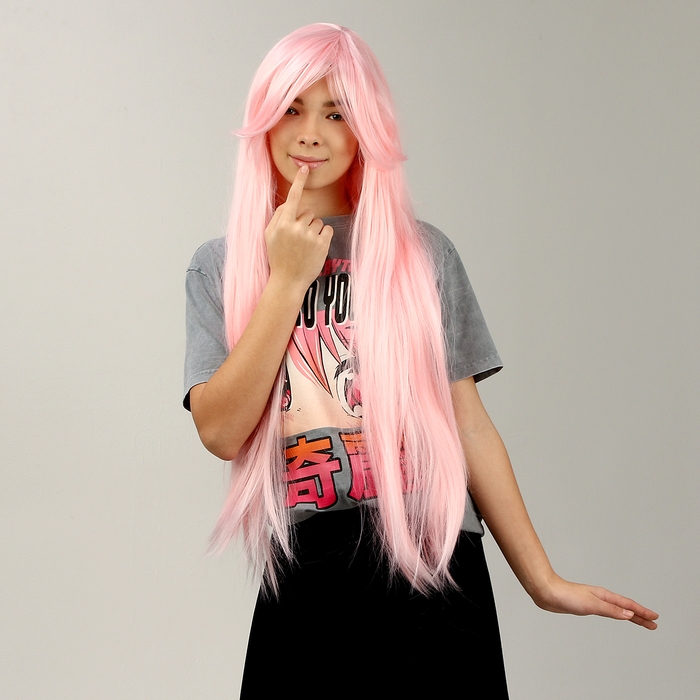 Карнавальный парик &laquo;Аниме&raquo; цвет розовый, длинный