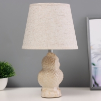 Настольная лампа "Филин" Е14 40Вт бежевый 20х20х33см