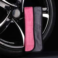 Тряпка для мытья авто, CARTAGE, микрофибра, 400 г/м&sup2;, 40&times;60 cм, розово-серая