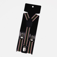 Подтяжки детские, ширина 2.5 см, цвет чёрный/белый/красный/зелёный Подтяжки детские, ширина 2.5 см, цвет чёрный/белый/красный/зелёный