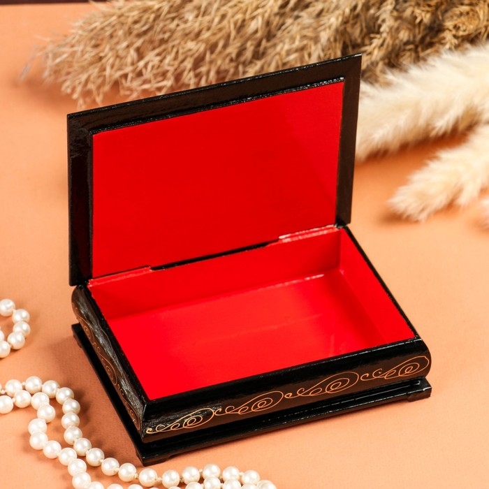 Шкатулка &laquo;Ромашки с ягодами в корзине&raquo;, 10&times;14 см, лаковая миниатюра