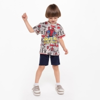 Футболка детская Marvel, цвет бежевый, рост 110-116 см (5-6 лет)