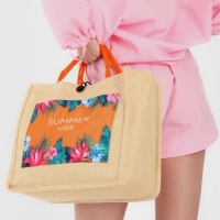 Сумка женская пляжная &laquo;Летний вайб&raquo;, 35х30х14 см
