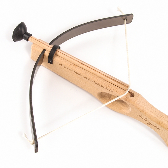 Арбалет с ручкой мини с пластиковой дугой, 29 см, из бука Арбалет с ручкой мини с пластиковой дугой, 29 см, из бука