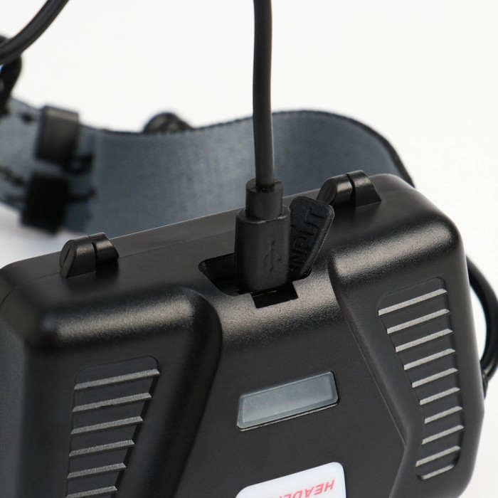 Фонарь налобный аккумуляторный, 10 Вт, 2 х 1200 мАч, Р50, USB Фонарь налобный аккумуляторный, 10 Вт, 2 х 1200 мАч, Р50, USB