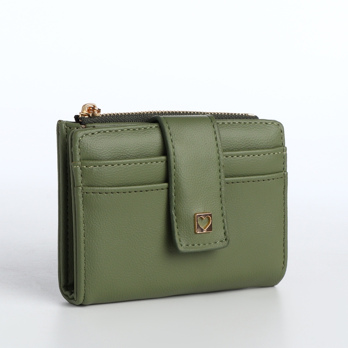 Кошелёк женский на кнопке, цвет зелёный Кошелёк женский на кнопке, цвет зелёный