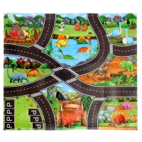 Игровой набор &laquo;Динопарк&raquo;, 4 инерционные машинки, коврик-дорога