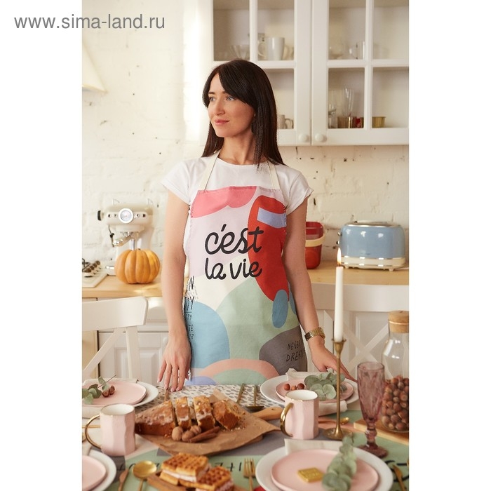 Фартук Этель &laquo;Се ля ви&raquo; 70х60 см, 100% хлопок, саржа 190 г/м2