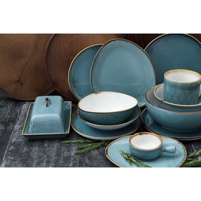 Салатник фарфоровый Magistro «Церера», 400 мл, d=16,5 см, цвет голубой Салатник фарфоровый Magistro «Церера», 400 мл, d=16,5 см, цвет голубой