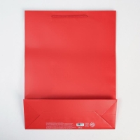 Пакет подарочный ламинированный, упаковка, &laquo;Красный&raquo;, L 28 х 38 х 9 см