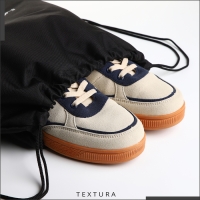 Мешок для обуви TEXTURA, отдел на шнурке, цвет чёрный