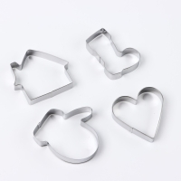 Новый год. Набор форм для печенья &laquo;Праздничные лакомства&raquo;, 4 шт