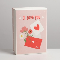 Коробка подарочная складная, упаковка, &laquo;Любовное письмо&raquo;, 21 х 15 х 7 см