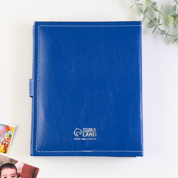 Фотоальбом на 200 фото с 2 местами под фото на обложке "Любимый малыш", экокожа