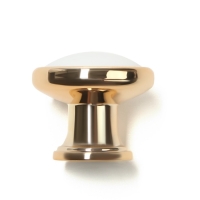 Ручка-кнопка CAPPIO, РК101, d=32 мм, пластик, цвет золото с белой вставкой Ручка-кнопка CAPPIO, РК101, d=32 мм, пластик, цвет золото с белой вставкой