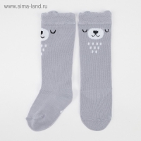 Гольфы Крошка Я &laquo;Мишка&raquo;, 12-14 см, цвет серый