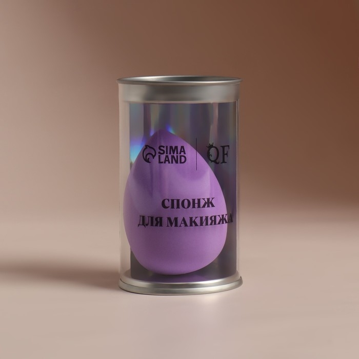 Спонж для макияжа в футляре &laquo;Капля&raquo;, 6 &times; 4 см, увеличивается при намокании, цвет МИКС